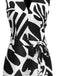 Black & White 1950s Plants Silhouette Belted Jumpsuit - vintage jumpsuit, retro fashion, classic black