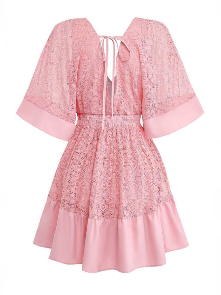 1950s Lace Patchwork Dress 2