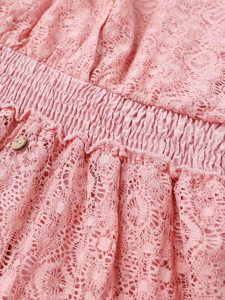 1950s Lace Patchwork Dress 5