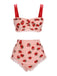 1950s Lace Strawberry Cami Tankini Set - vintage fashion, retro style
