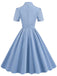 1950s Lapel Belted Solid Dress: where 1950s romance meets her modern spirit