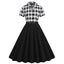 1950s Lapel Contrast Belted Dress: where 1950s romance meets her modern spirit
