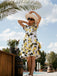 1950s Lemon Bow Swing Dress, classic 1950s style elegant retro fashion - Image 2