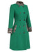 1950s Leopard Patchwork Button Coat — 1950s sophistication that wraps her in quiet power