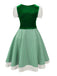 She slips into this 1950s Oktoberfest Puff Sleeves Gingham Plaid Dress and suddenly it's a 1950s daydream