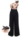 1950s One-shoulder Lace Butterfly Jumpsuit: timeless style reimagined