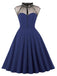1950s Patchwork Flying Sleeves Swing Dress: timeless style reimagined