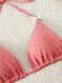 Pink 1950s Bow Colorblock Butterfly Bikini Set, vintage swimsuit, pin-up swimwear - perfect for women who love vintage and retro fashion