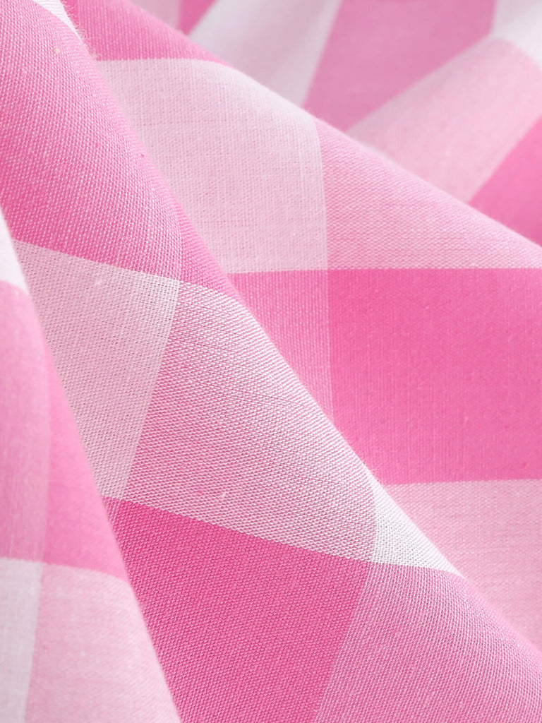 1950s Plaid Bow Lapel Swing Dress — vintage elegance for the modern woman