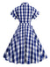 1950s Plaid Bow Lapel Swing Dress: timeless style reimagined