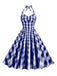 This 1950s Plaid Halter Swing Dress wraps her in 1950s elegance, one twirl at a time