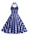 1950s Plaid Halter Swing Dress — the kind of 1950s dress that makes strangers smile