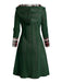 1950s Plaid Knit Hooded Dress — a 1950s silhouette that turns sidewalks into runways