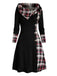 1950s Plaid Knit Hooded Dress — a 1950s silhouette that turns sidewalks into runways