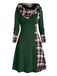 1950s Plaid Knit Hooded Dress — the kind of 1950s dress that makes strangers smile