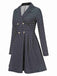 1950s Plaid Notch Lapel Double Breasted Coat, vintage coat, retro outerwear - perfect for women who love vintage and retro fashion