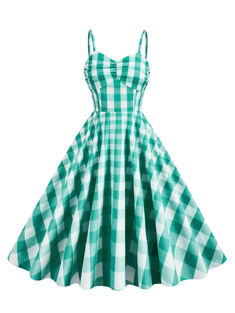 1950s Plaid Strap Swing Dress — vintage elegance for the modern woman