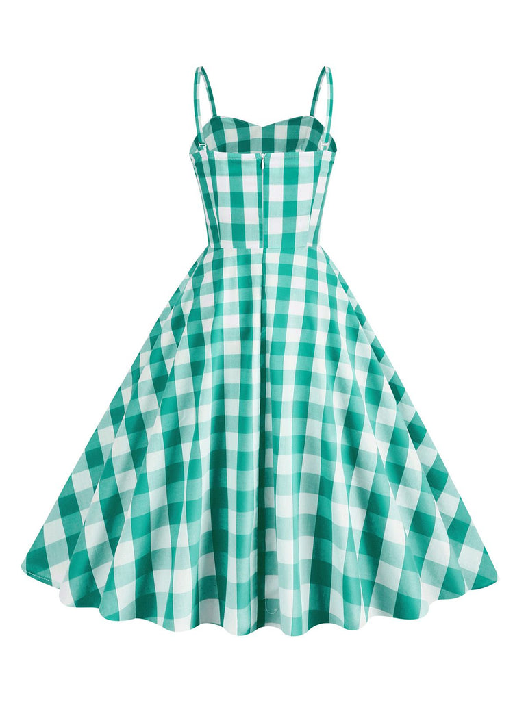 1950s Plaid Strap Swing Dress: timeless style reimagined
