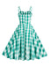 1950s Plaid Strap Swing Dress: timeless style reimagined