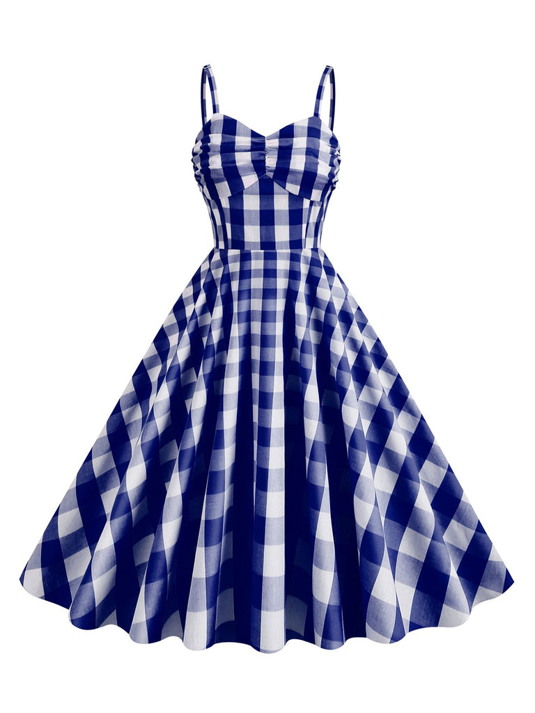 1950s Plaid Strap Swing Dress — vintage elegance for the modern woman