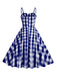 1950s Plaid Strap Swing Dress: timeless style reimagined