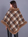 1950s Plaid Velvet Rex Rabbit Fur Shawl — 1950s vintage charm for her modern wardrobe