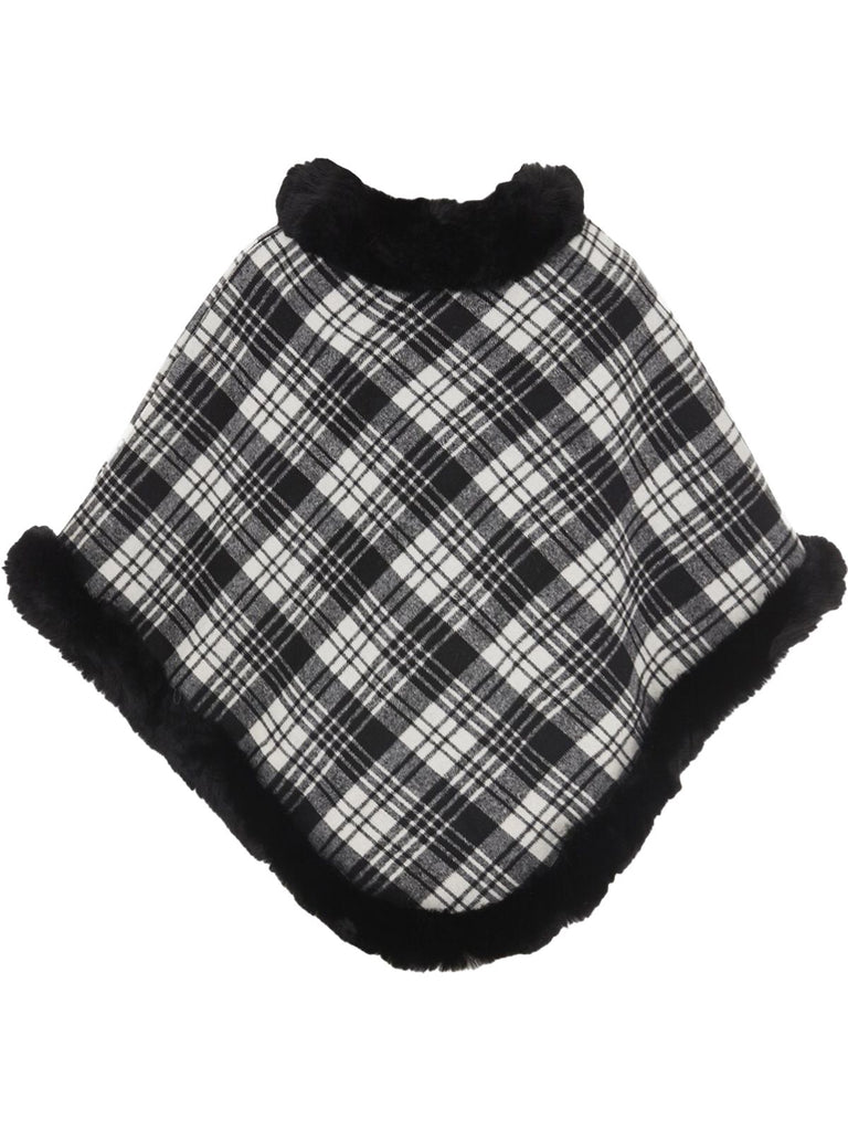 1950s Plaid Velvet Rex Rabbit Fur Shawl, vintage fashion, retro style - perfect for women who love vintage and retro fashion