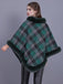 She finds her 1950s story in this 1950s Plaid Velvet Rex Rabbit Fur Shawl