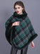 1950s Plaid Velvet Rex Rabbit Fur Shawl, vintage fashion, retro style - perfect for women who love vintage and retro fashion