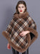 This 1950s Plaid Velvet Rex Rabbit Fur Shawl whispers 1950s secrets to those who notice