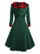 1950s Plaids Hooded Patchwork Dress — vintage elegance for the modern woman