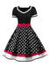 1950s Polka Dot Belted Patchwork Dress — vintage elegance for the modern woman