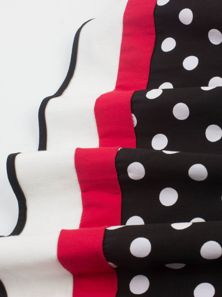 1950s Polka Dot Belted Patchwork Dress: timeless style reimagined