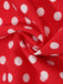 1950s Polka Dot Bow Swing Dress - vintage dress, retro fashion, rockabilly