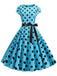 1950s Polka Dot Cap Sleeved Dress, vintage dress, retro fashion, rockabilly, pin-up fashion - perfect for women who love vintage and retro fashion