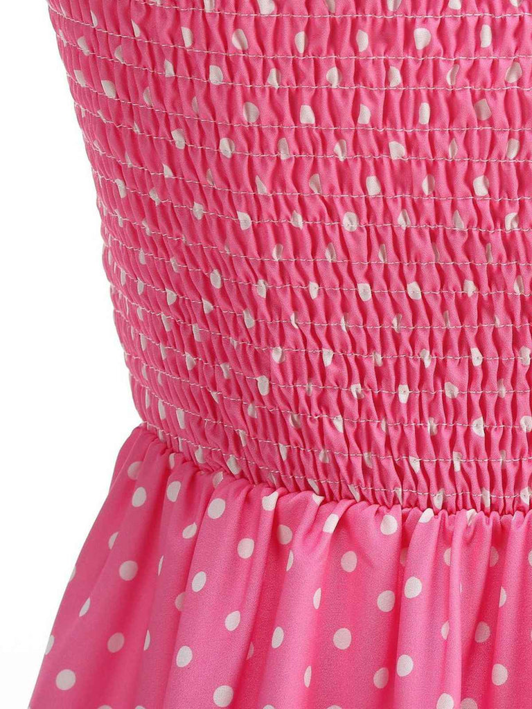 1950s Polka Dot Halter Belted Swing Dress: beautiful vintage dress, retro fashion, elegant style with timeless appeal