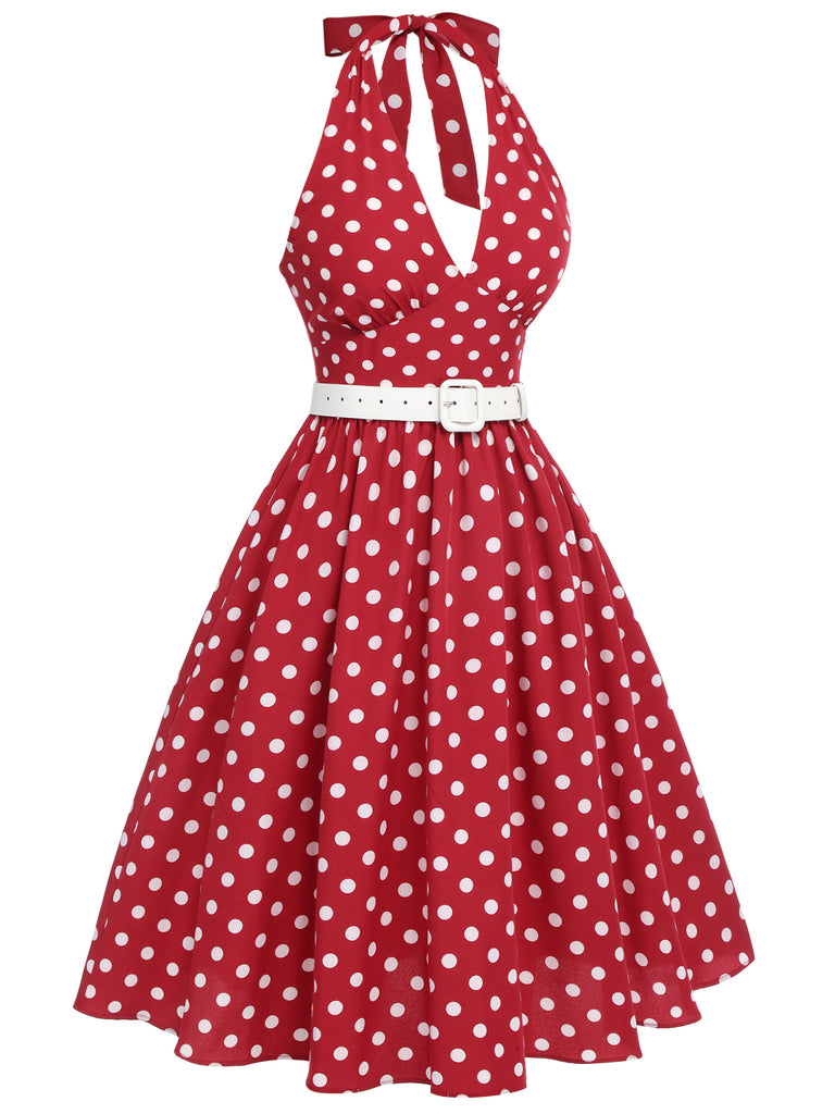 1950s Polka Dot Halter Dress | 1950s | vintage dress, retro fashion