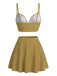 1950s Polka Dot High-Waist Bikini Set & Cover-Up - vintage swimsuit, pin-up swimwear for vintage lovers