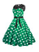 1950s Polka Dot Lace Patchwork Dress — a 1950s silhouette that turns sidewalks into runways