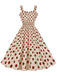 1950s Polka Dot Smocking Strap Dress: where 1950s romance meets her modern spirit