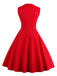 1950s Polka Dots Lapel Patchwork Swing Dress: timeless style reimagined