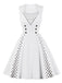 1950s Polka Dots Lapel Patchwork Swing Dress — vintage elegance for the modern woman