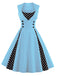1950s Polka Dots Lapel Patchwork Swing Dress: timeless style reimagined