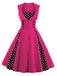 1950s Polka Dots Lapel Patchwork Swing Dress: timeless style reimagined