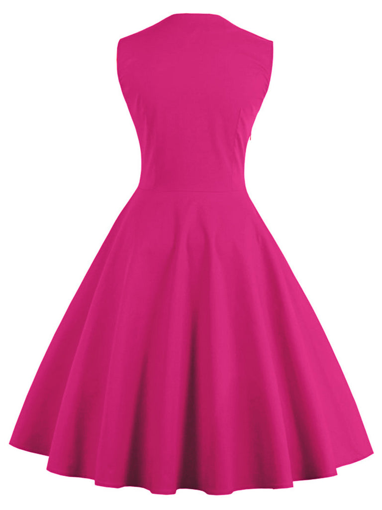 1950s Polka Dots Lapel Patchwork Swing Dress — vintage elegance for the modern woman