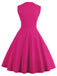 1950s Polka Dots Lapel Patchwork Swing Dress — vintage elegance for the modern woman