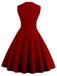 1950s Polka Dots Lapel Patchwork Swing Dress — vintage elegance for the modern woman