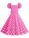 1950s Puff Sleeve Lace-Up Swing Dress — vintage elegance for the modern woman
