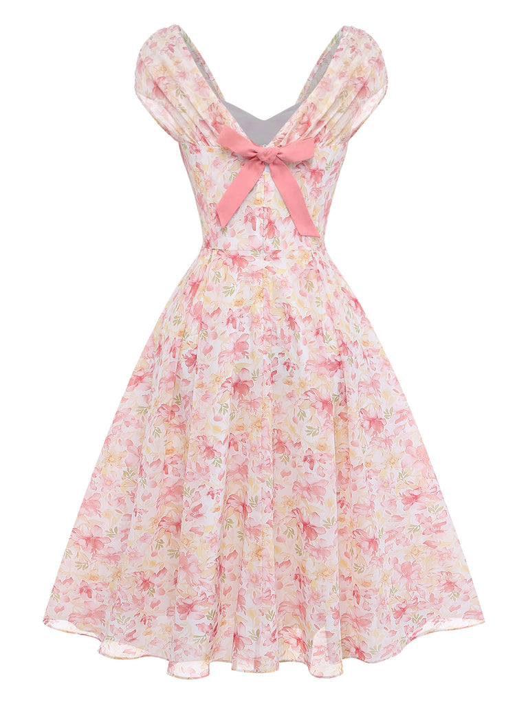 Blue 1950s Vintage Swing Dress 3