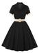 1950s Retro Contrast Short-Sleeved Lapel Dress — a 1950s silhouette that turns sidewalks into runways